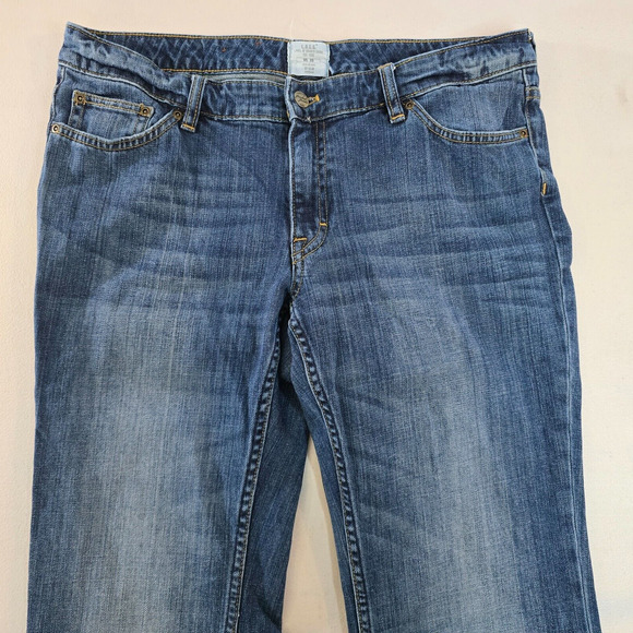 H&M L.O.G.G. Jeans Women's 33 Boot Cut High-Rise Blue Dark Wash - Picture 2 of 16